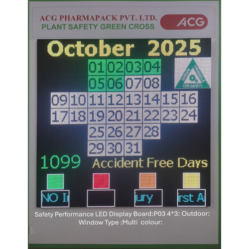P03 Safety Performance LED Display Board Outdoor Multicolour