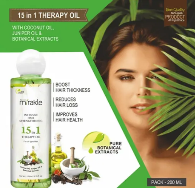 15 in 1 Intensive Hair Strengthening Therapy Oil 200 ml Pack of 1 | Advanced Herbal Hair Care Oil for Stronger Roots, Reduced Breakage & Hair Wellness