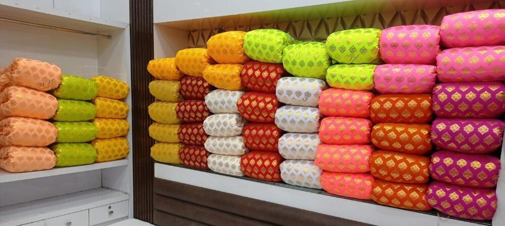 Roto Foil Fabric for Mandap Tent Decoration with High Gloss Metallic Finish and Premium Look