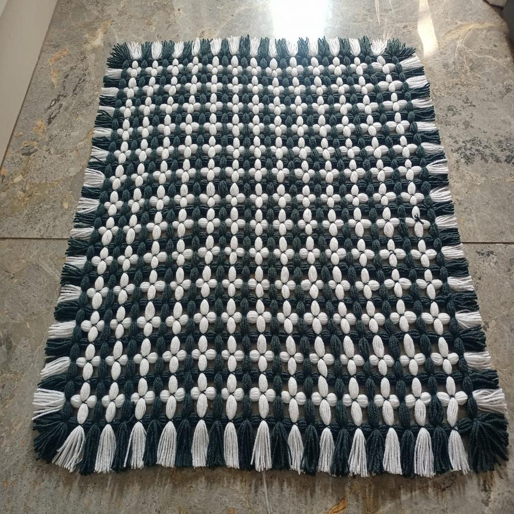 dark grey machi rumal / woolen crochet machi rumal