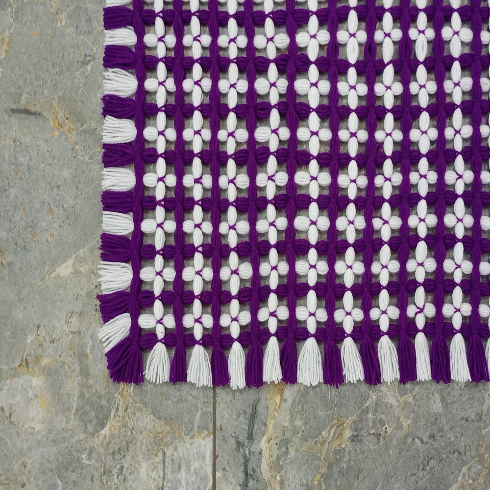 original prayer woolen mate / crochet item / yellow mate