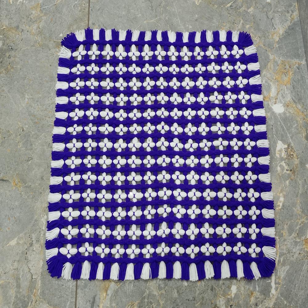 dark purple color woolen cover machi / woolen crochet mate