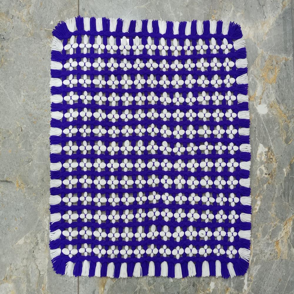 dark purple color woolen cover machi / woolen crochet mate