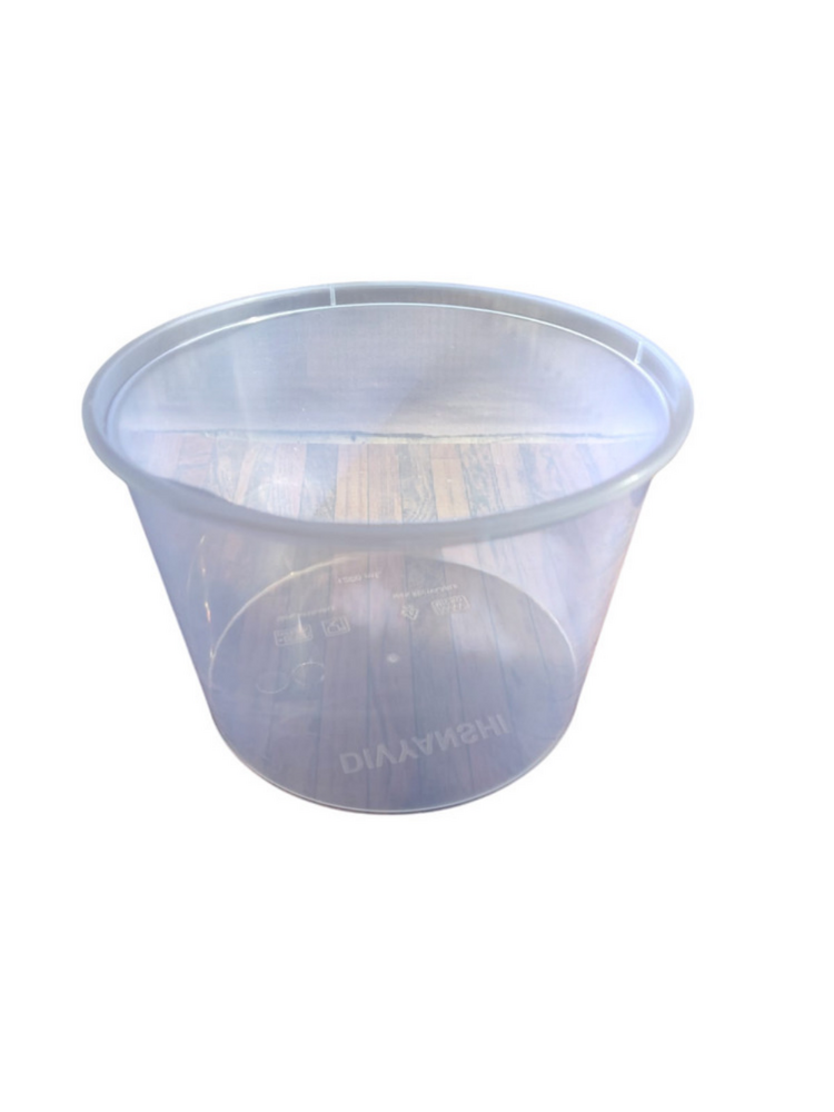 1000Ml Transprent Plastic Container Box - Color: Transparent