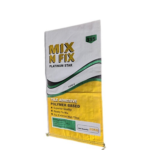 20 Kg Metallic Tile Adhesive Bag - Coating Type: Nco-Oh & Extrusion Coating