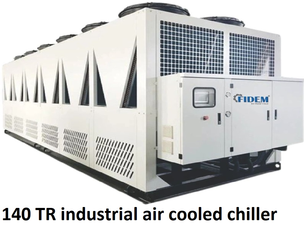 140 TR industrial air cooled chiller