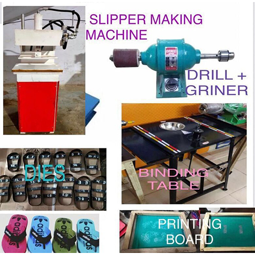 HYDRAULIC SLIPPER MAKING MACHINE WITH ALL SETUP