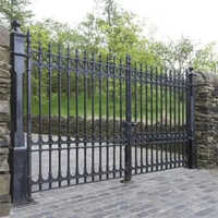 Remote Control Swing Gate - Color: Black