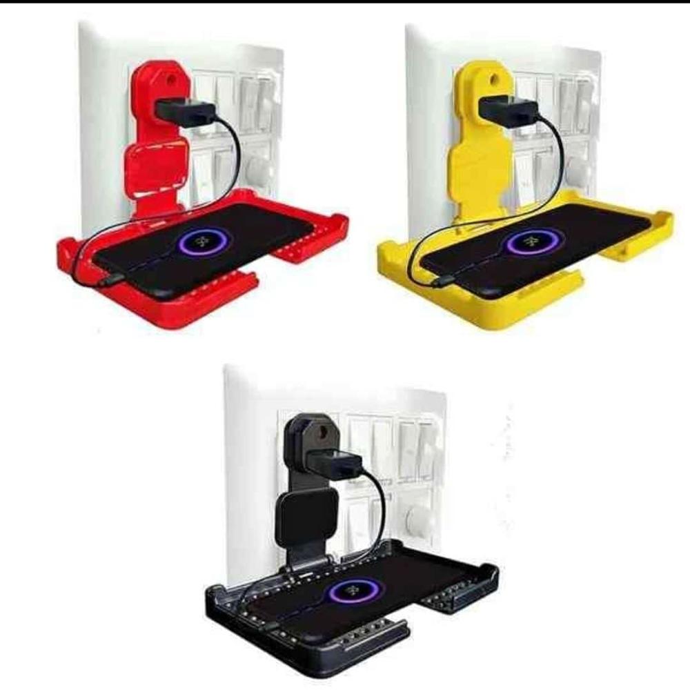 White Wall Mounted Mobile Stand, Adjustable