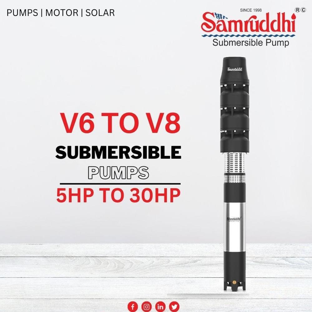 V8 Submersible Pump - Material: Cast Iron