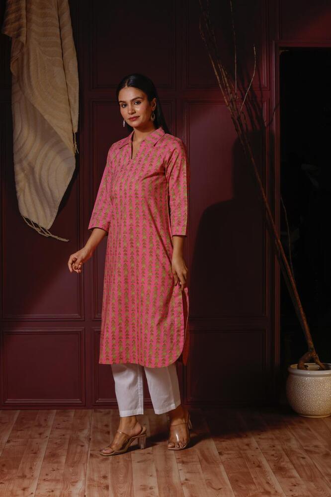 Kesariya Kurta Set