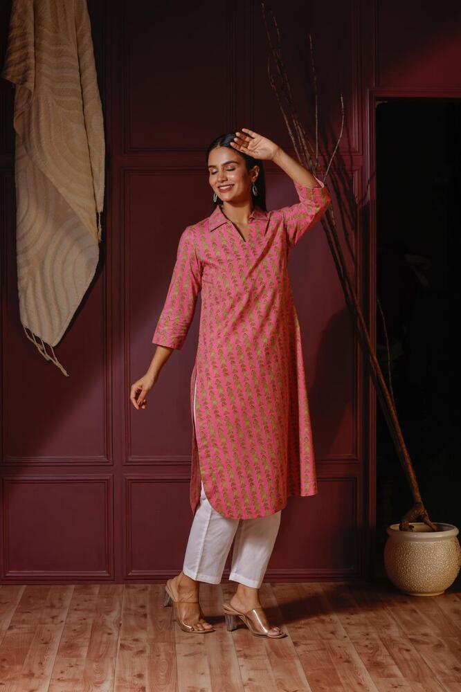 Kesariya Kurta Set