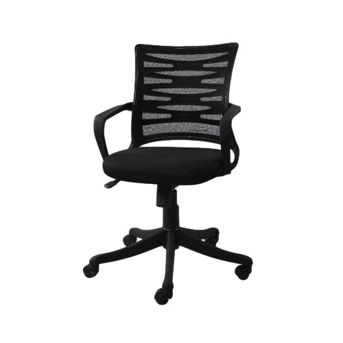 Net Zig Zag Executive Mesh Chair - Color: Black
