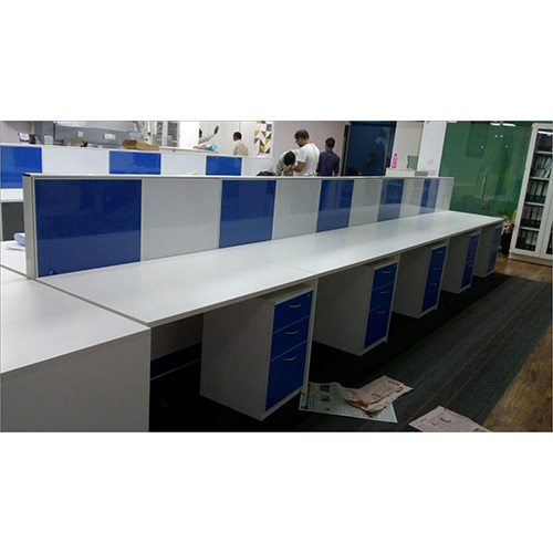 50 And 60mm Aluminium Office Staff Partition Workstation