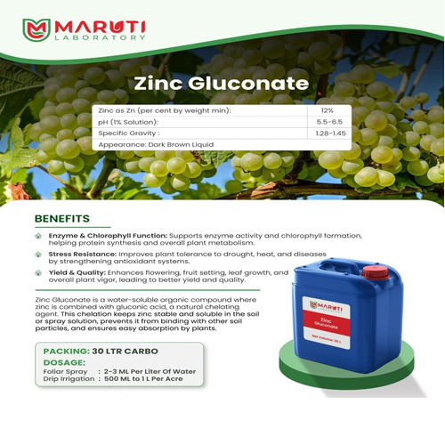 Zinc Gluconate - Application: Agriculture