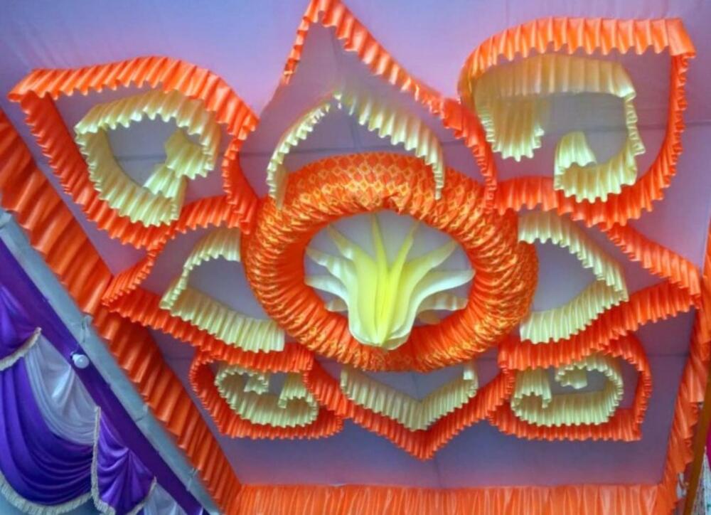 Premium Ceiling Tent Fabric for Mandap and Event Decoration with Luxurious Draping Effect