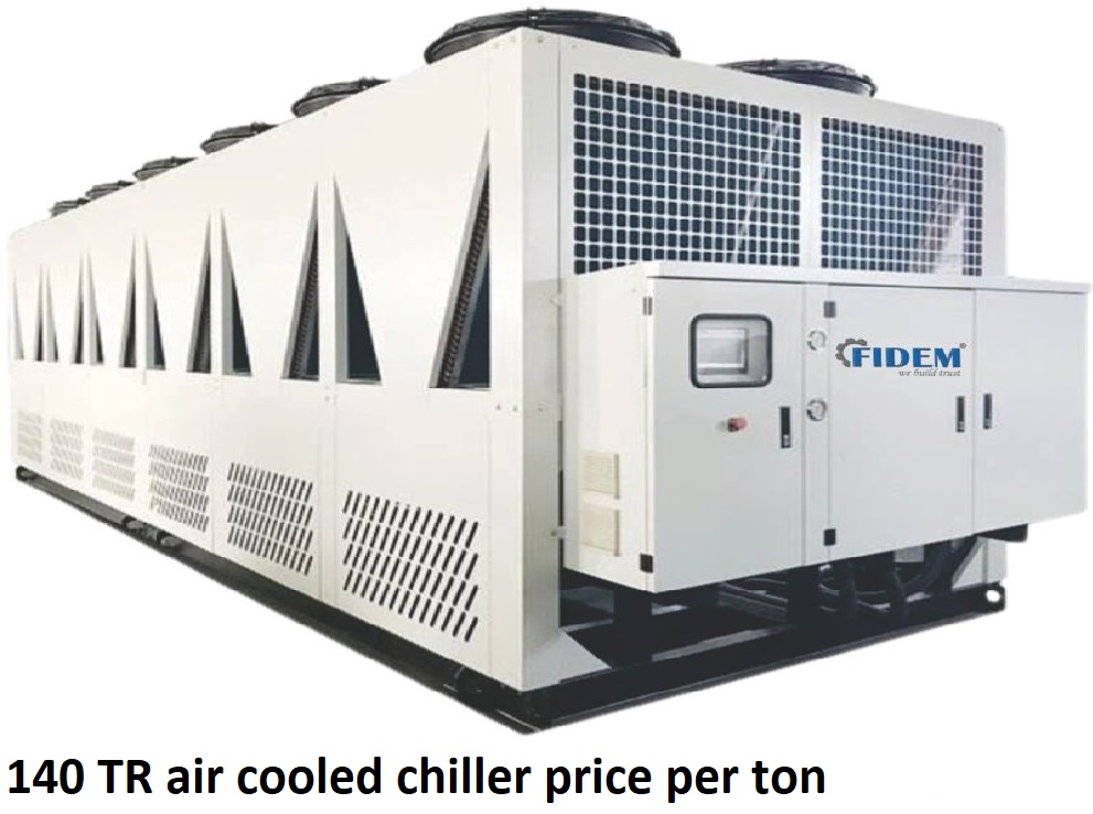 140 TR air cooled chiller price per ton