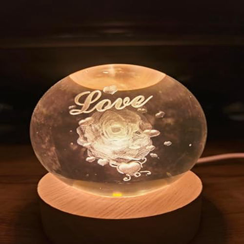 Crystal Ball Lamp I Love You
