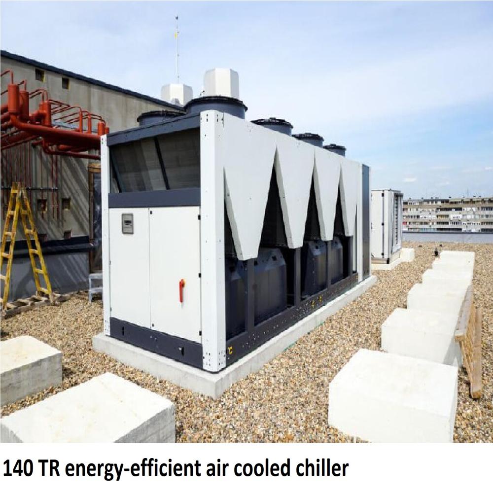 140 TR energy-efficient air cooled chiller