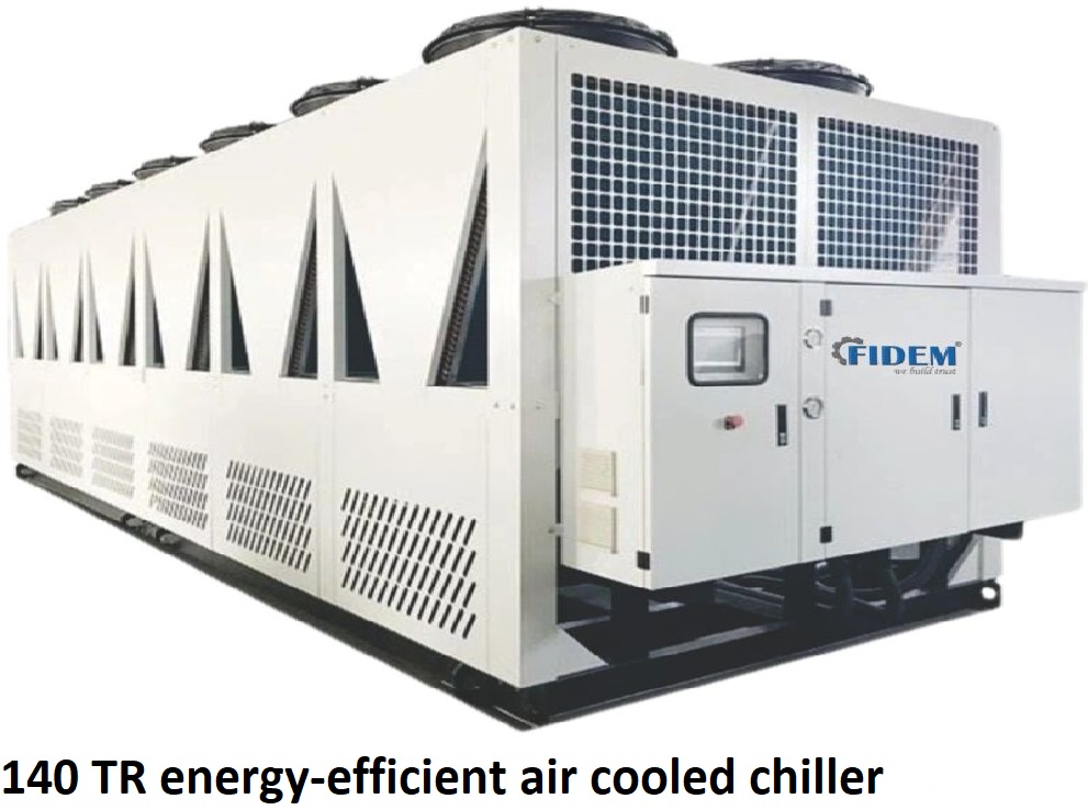140 TR energy-efficient air cooled chiller