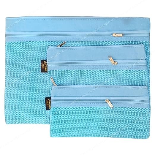 3 Pcs Pouch Set - Color: Multi Colour