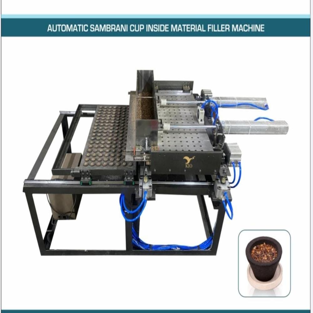 Kio Automatic Sambrani Cup Inside Material Filler Machine