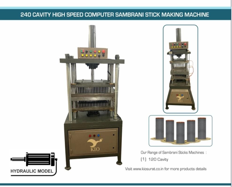 240 Cavity High Speed Automatic Sambrani Stick Making Machine