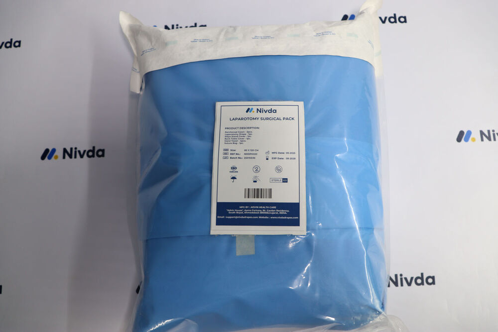 Laparotomy Drape Kit - Non-woven, 60x90 Inches, Reinforced Design | Sterile, Comfortable, Adaptable For High Fluid Volumes, Reduces Risk Of Airborne Transmission