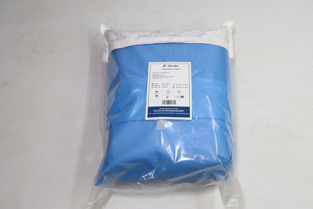 Surgeon's Universal Drape Kit - Sms Material, Fluid Control Features | Eto Sterile, Blue Fabric, Designed For General Procedures In Hospitals & Clinics