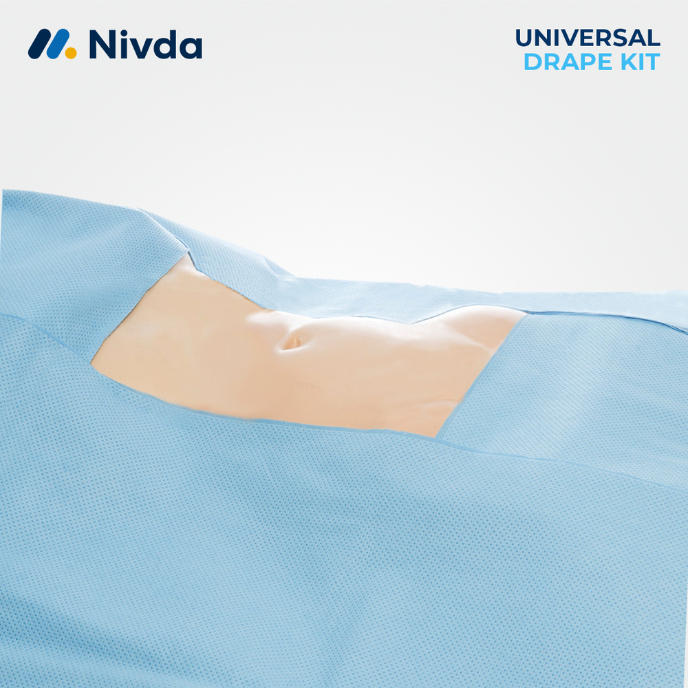 Surgeon's Universal Drape Kit - Sms Material, Fluid Control Features | Eto Sterile, Blue Fabric, Designed For General Procedures In Hospitals & Clinics