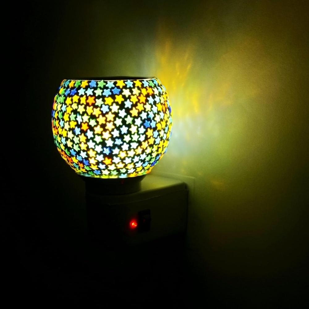 Premium Electric Kapoor Dani / Kapoordani & Aroma Diffuser Electric | Ceramic/glass Camphor Burner, Night Lamp Diffuser For Home, Pooja & Relaxation - Color: Multicolor