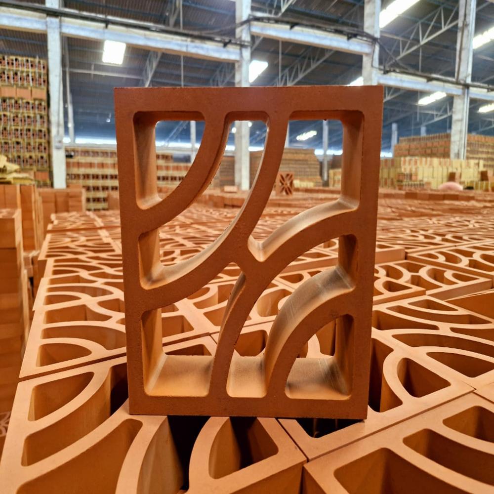 clay terracotta qubic jali