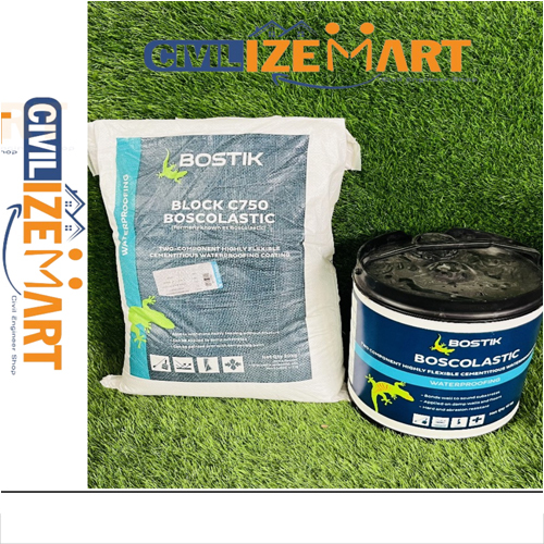BOSTIK BOSCOLASTIC TWO COMPONENT FLEXIBLE WATERPROOFING COATING