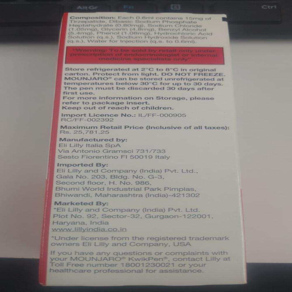 15mg Mounjaro Kwikpen
