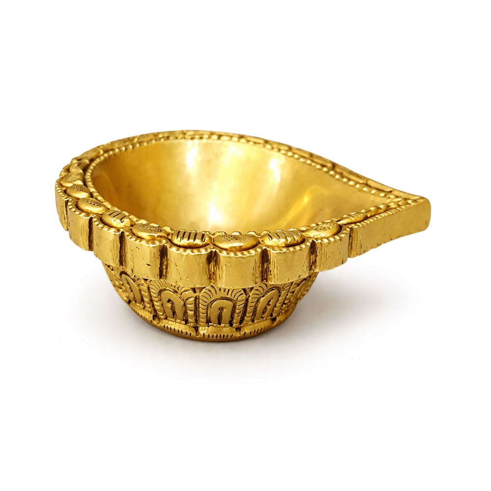 Brass Agal Diya - Color: Golden