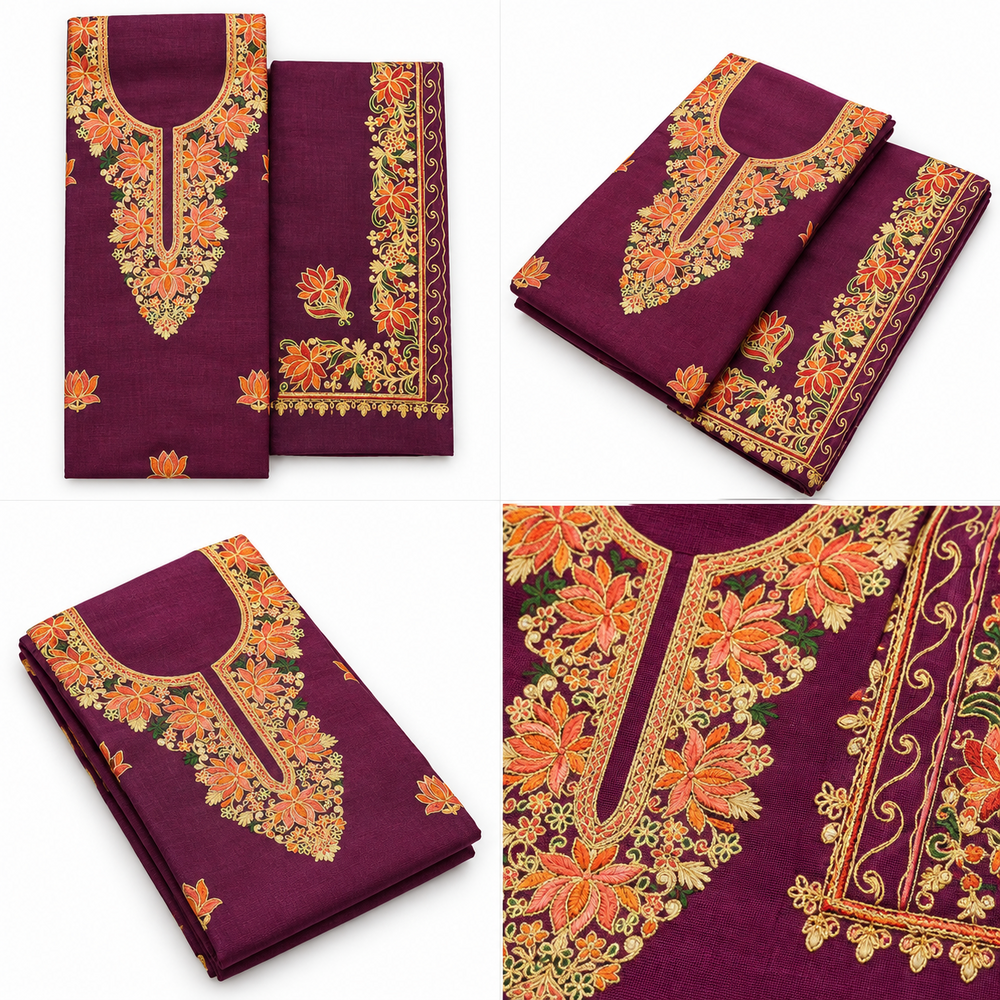 Kani Work Dress Material - Application: For Ladies