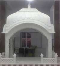 10 Feet Marble Stone Palki - Color: White