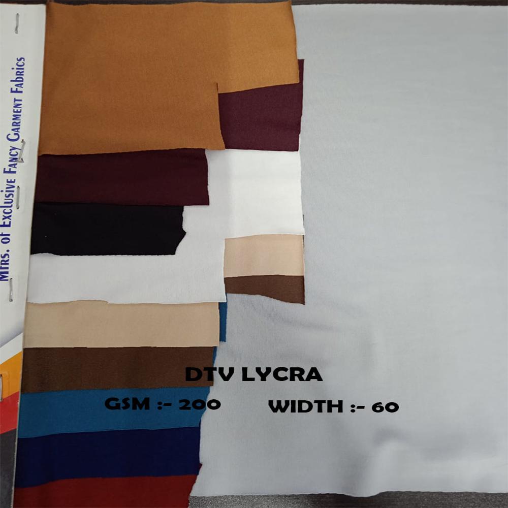 Dty Lycra Fabric - Application: Garment Industry / Apparel Manufacturing