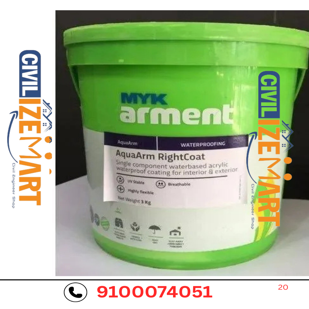 MYK ARMENT AQUA ARM ARM RIGHTCOAT WATERPROOF COATING,UV STABLE,BREATHABLE(3KG)