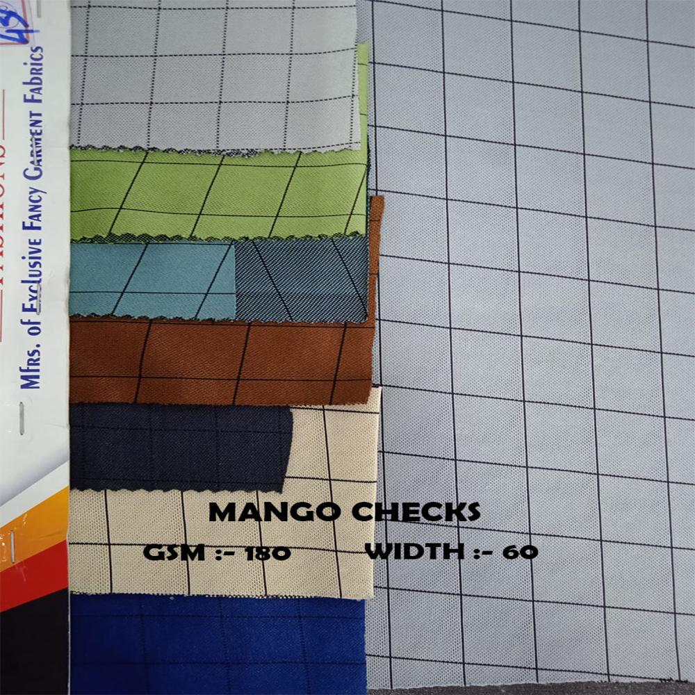 MANGO CHECKS LYCRA FABRIC