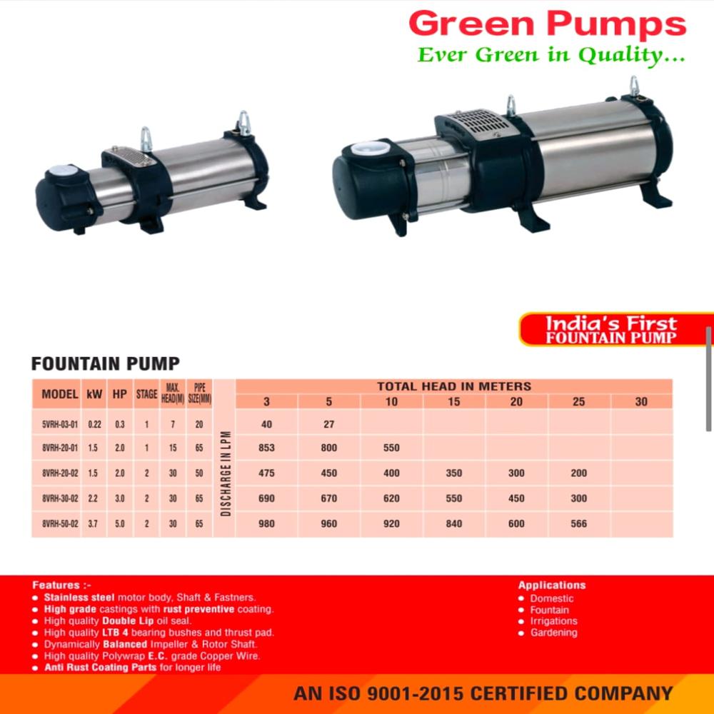 3Hp Fountain Pump - Caliber: 1.5 Inch
