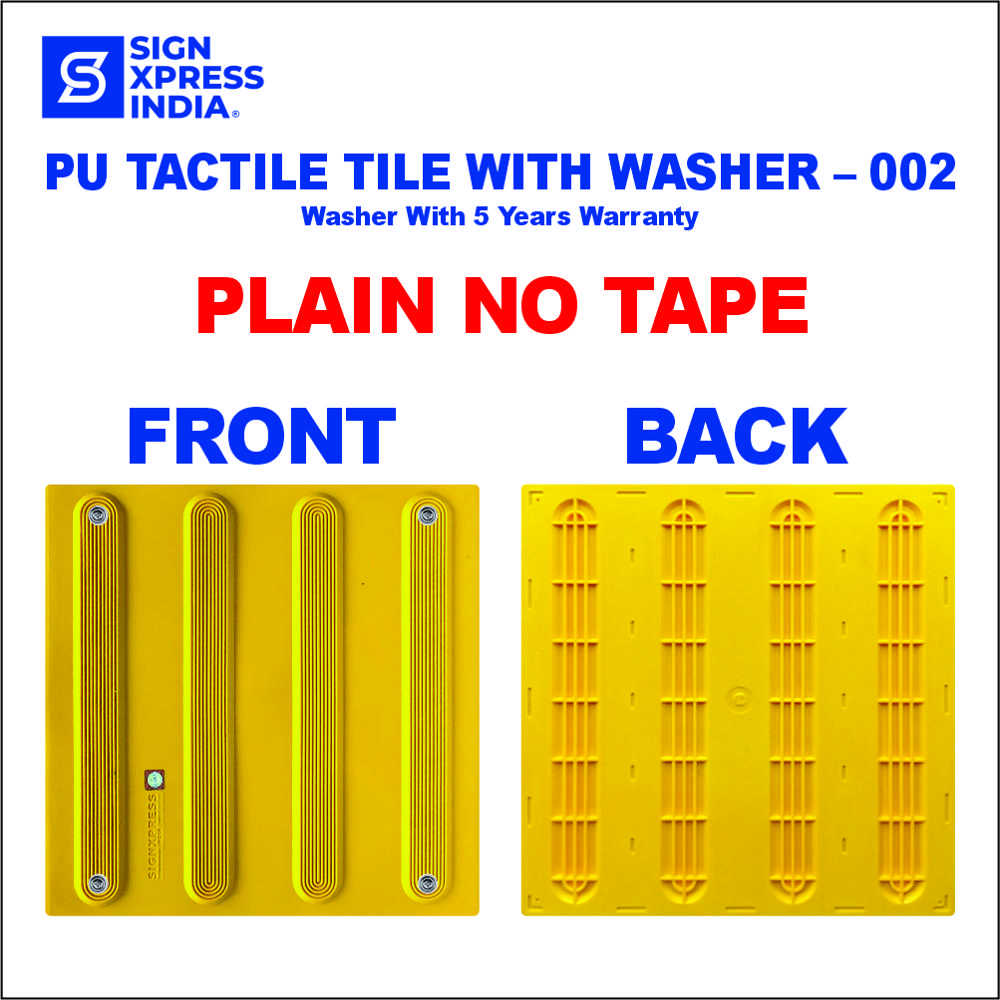 Pu Tactile Tile With Washer Plain 002 - Color: Yellows / Golds