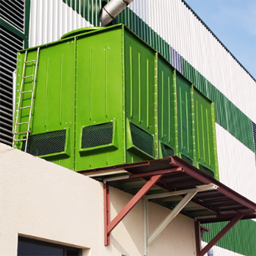 Rectangular-Square Shape Cooling Tower - Color: Green