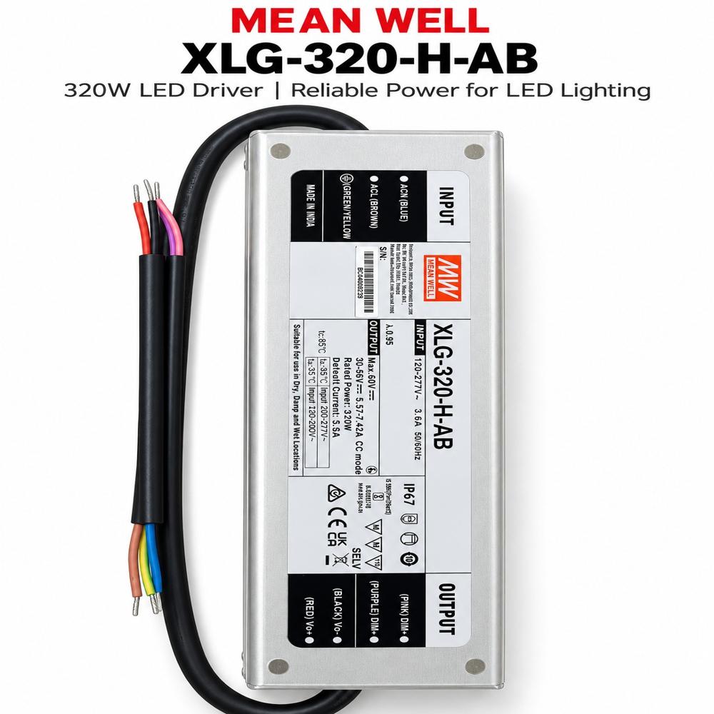 Mean Well Xlg-320-H-Ab Led Drivers Power Supply - Dimension (L*W*H): 246*77*39.5 Millimeter (Mm)