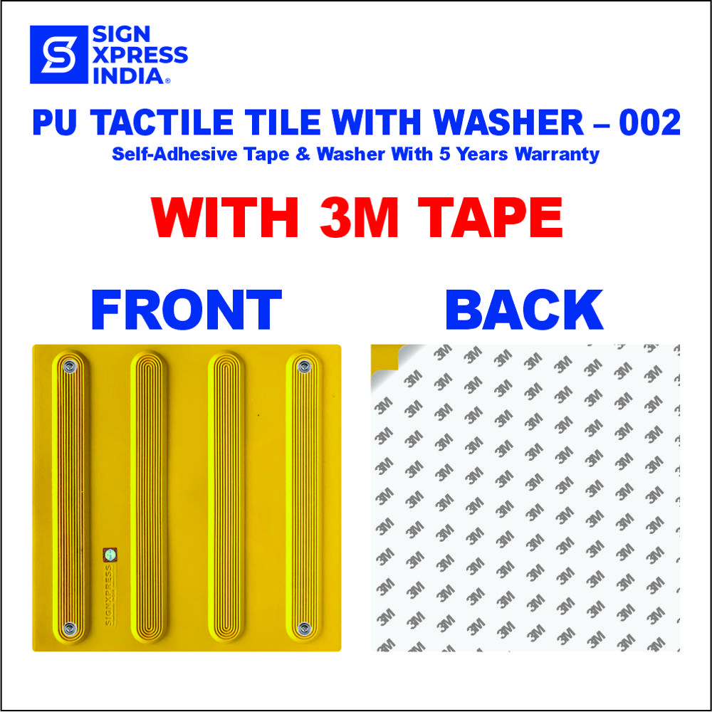 Pu Tactile Tile With Washer With 3M Tape 002 - Color: Yellows / Golds
