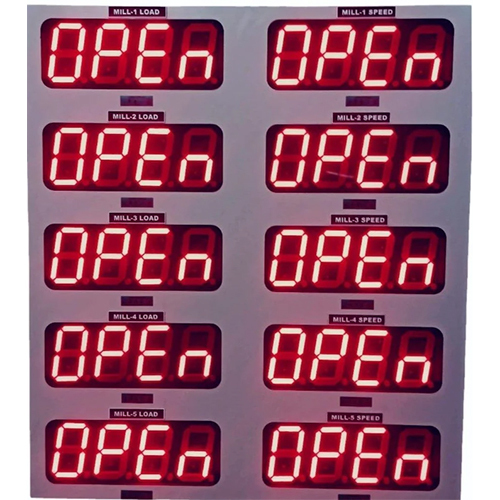 5 Line Dual Jumbo Process Indicator - Wall Mounted 6 Inch 7 Segment LED Universal Input