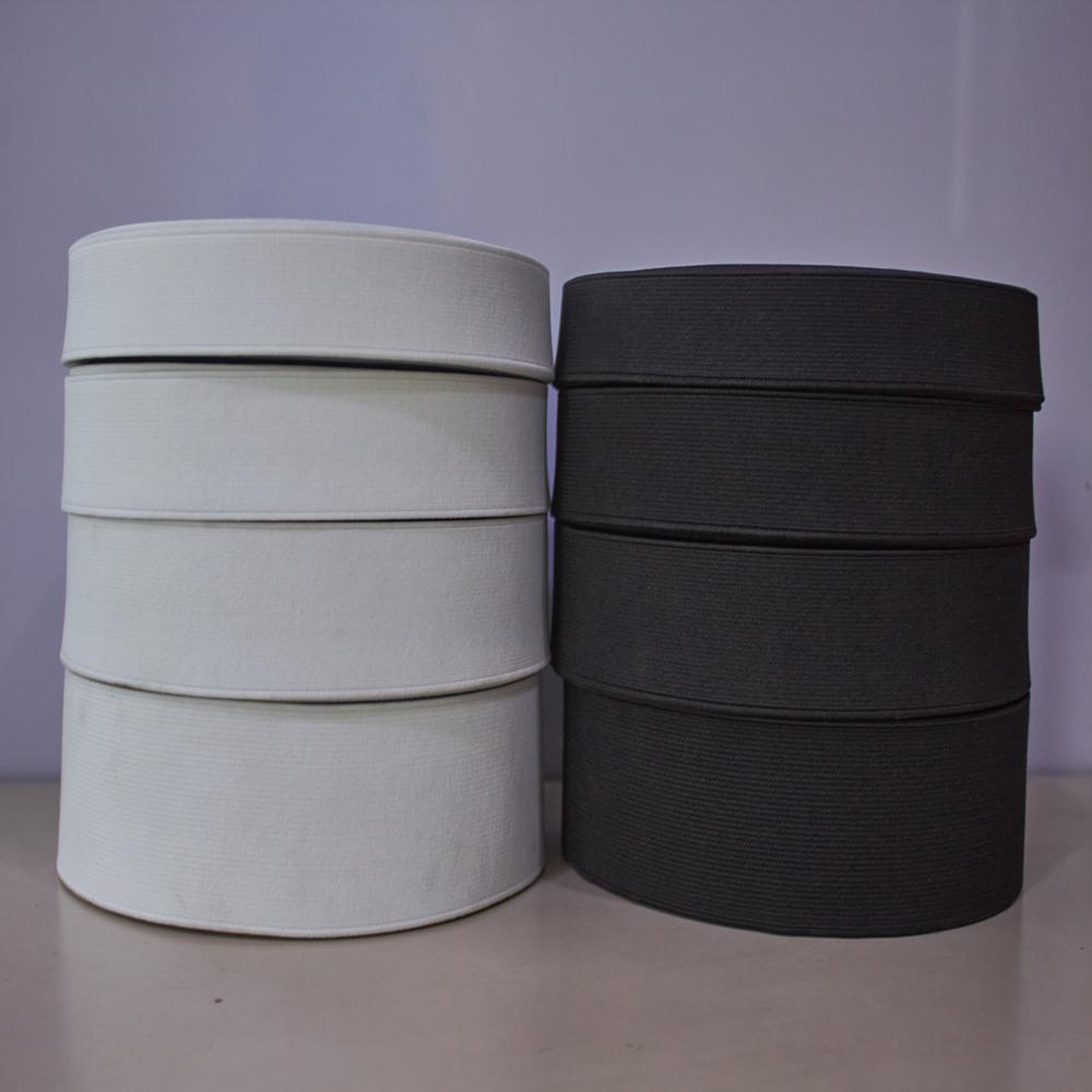 Woven Elastics - Color: White & Black