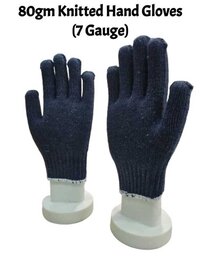 Blue Knitted Gloves