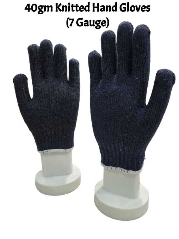 Blue Knitted Gloves - Cozy Winter Design In Various Sizes | Vibrant Blue Color, Perfect For Cold Season Comfort And Versatile Wear