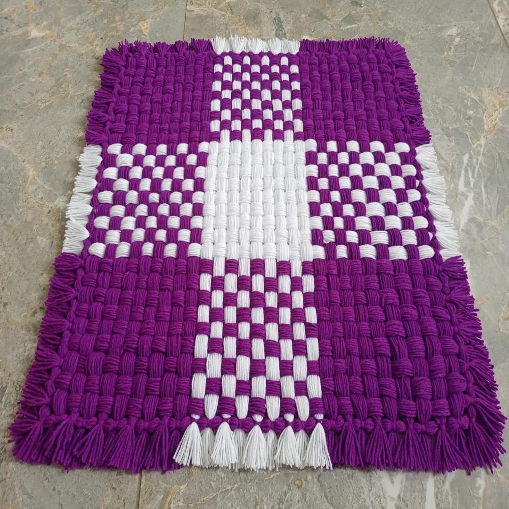 Woolen prayer mat / hands crochet wool asan